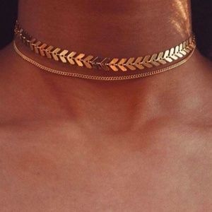 Bohemian Gold Layered Choker Necklace